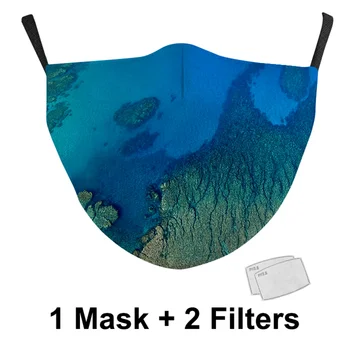 Adult Protecție Imprimare 3D Chip de Floare Material Masca Anti-Praf PM 2,5 Tipărite Reutilizabile Măști cu 2 filtre Lavabile Acoperi Gura