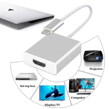 BESIUNI C USB Tip C la HDMI HDTV 4K Digital Cablu Adaptor pentru Apple Macbook și Google Chromebook Pixel
