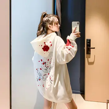 Coreeană student plus vrac catifea Tricou femei stil leneș 2020 nou toamna și iarna cu gluga haina groasa