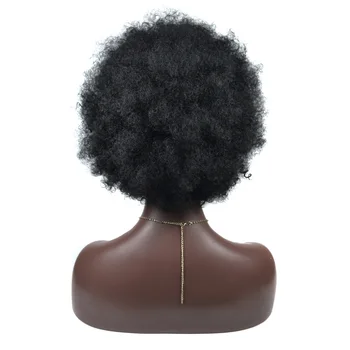 Sintetic Peruca Afro pentru Femei de culoare Negru African Yaki Drept Scurt Peruca Cosplay Peruci Par