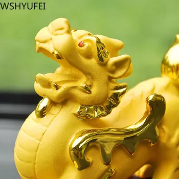 Stil Chinezesc Fengshui Noroc De Bani Mascota Rășină Home Decor Living Decoratiuni Intrare Ornament Statuie De Deschidere Cadou Meserii