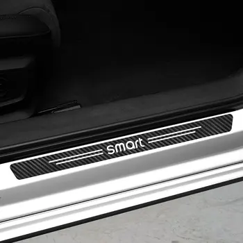 Pentru Mercedes Benz Smart Fortwo EQ Cabrio Forfour Preis W453 W451 Accesorii Auto 4BUC Masina Pragului de Autocolante Fibra de Carbon Decal