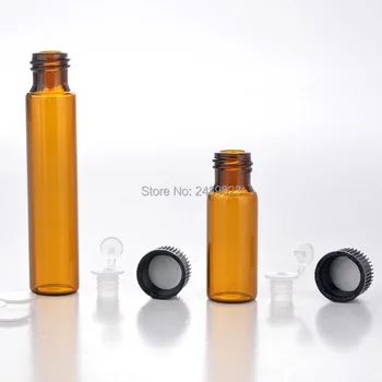 10ml 5ml Portabil Sticlă brună Reîncărcabile Storeage Sticla de Parfum cu Capac Gol Cosmetic Ulei Esențial Flacon Pentru a Călători 100buc