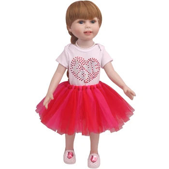 18 inch Fete haine papusa Frumoasa rochie de dantelă American nou-născut fusta jucarii pentru Copii se potrivesc 43 cm baby dolls c850