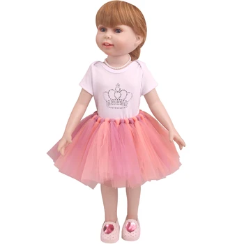 18 inch Fete haine papusa Frumoasa rochie de dantelă American nou-născut fusta jucarii pentru Copii se potrivesc 43 cm baby dolls c850