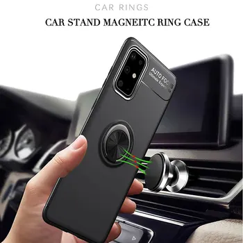 Caz de telefon pentru Samsung Galaxy A41 Caz Acoperire Stativ Magnetic Inel Suport Moale TPU Silicon Mat de Caz pentru Samsung Galaxy A41-O 41