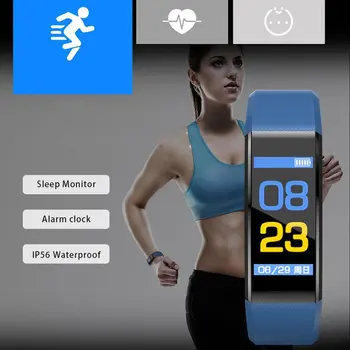 Ecran Color Smart Band Heart Rate Monitor Activitate de Fitness Tracker Inteligent Brățară Brățară de Bandă Ceas pentru Barbati Femei Copii