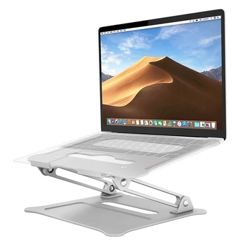 Suport Pentru Laptop, Aluminiu Argintiu Birou Laptop Lift Stand Pliabil Laptop Portabil, Suport Radiator Stand Potrivit Pentru 11 La 17 Inc