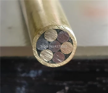 6mm Mozaic pin Nituri pentru cuțit mâner șurub de alamă Mozaicuri Nituri de unghii tub de oțel design Mai rafinat stil lungime 9cm #P08