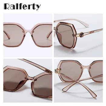 Ralferty Chic Poligon ochelari de Soare pentru Femei Brand de Lux de Designer pentru Femei Ochelari de Soare Decorative UV400 Ochelari 2020 Moda oculos