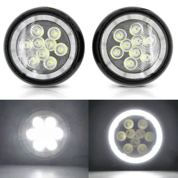 2x LED-uri Auto DRL Daytime Running Raliu Lumini Cu Inel Lampa de Ceață pentru MINI Cooper 2nd Gen R55 R56 R57 R58 R60 R61