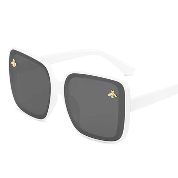 2019 Brand Supradimensionat ochelari de Soare Femei de Lux Gradient de Ochelari de Soare Mari Cadru de Epocă Ochelari de UV400 Ochelari Mic de Albine