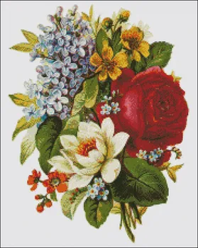Broderie Numărat cruciulițe Kituri de lucru Manual - Meserii 14 ct DMC Culoare DIY Arte Decorul este indeplinit Manual - Flowers162