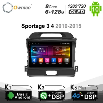 Ownice Android 10.0 6G+128G pentru KIA Sportage 3 4 2010 - DVD Auto Radio Navi 2din GPS Player DSP 4G LTE SPDIF 1280*720 BT 5.0