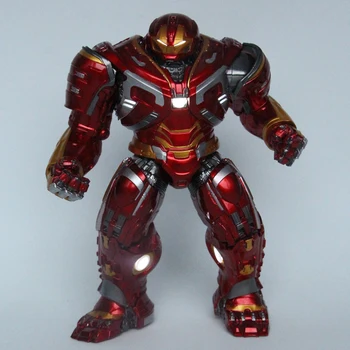 Marvel Avengers Hulkbuster cu LED-uri de Lumină 20cm Ironman, Hulk, Super Eroul din PVC Figura de Acțiune Jucarii Model cu Cablu de Încărcare