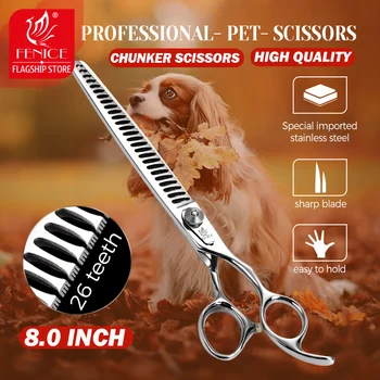 Fenice Profesionale 8 inch 26 dinți de Câine Foarfece pentru animale de Companie Îngrijire Foarfece Subțierea Foarfece Tunsoare de Animale Furnizor