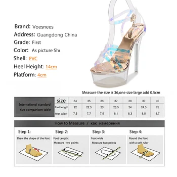 Catwalk Pantofi de Cristal Sandale la Modă Transparent Stiletto de Vară 2020 Femeie Papuci de casă Mare Heels14 CM Argint Platforma Etapă