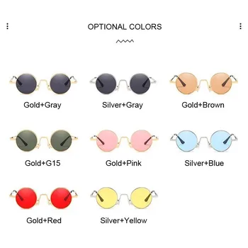 Metal Rotund Steampunk ochelari de Soare pentru Femei Ochelari de Moda de Brand, Design de Epocă Ochelari de Soare de sex Feminin de Înaltă Calitate UV400 Ochelari de Nuante