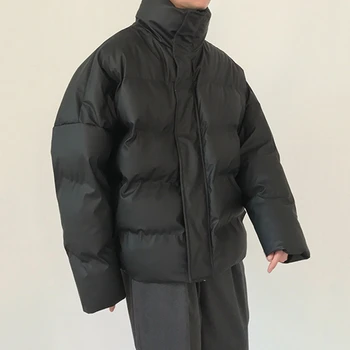 IEFB 2020 Toamna Haina de Iarna Pentru Barbati Stand Guler Supradimensionat Negru de Bumbac Căptușit Jachete de Moda Haine Clasice Streetwear 9Y4945