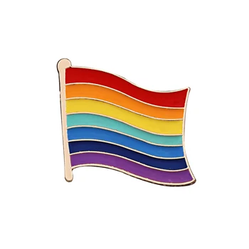 ALK LGBT Brosa Insigna de Creatie Rainbow Series Brosa Gest Picurare Brosa Creion Aliaj Insigna în formă de Inimă Pod de Metal Pin la Modă