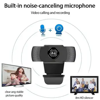 Webcam Full HD 1080P Cu Mini Microfon Reglabil Focus Înregistrare Video Webcamera Cu Stand Pentru Laptop PC Windows