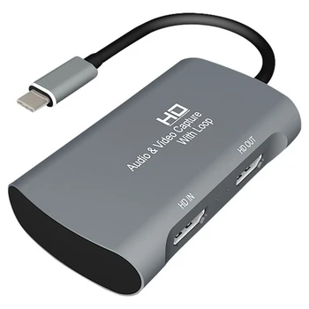 Tip-C HDMI Card de Captura Video 4K Sn USB3.0 Mic o Live Flux Larg