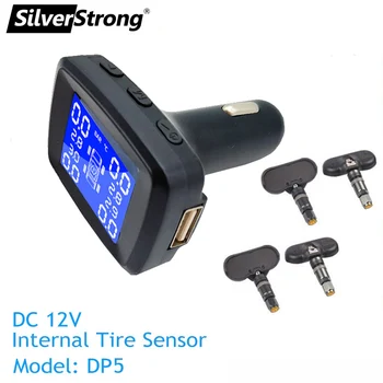 SilverStrong TPMS USB Anvelope de Alarmă Automată a Presiunii în Anvelope Sistemul de Monitorizare 4 Anvelope Senzori de Temperatura pentru Android DVD Auto