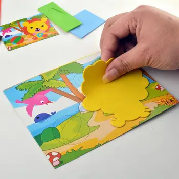 Copiii Lipiți Imagini de Bricolaj, Materiale de Producție Primară Pentru Copiii de Mână-a făcut de Trei-dimensional Autocolante Materiale Pachet