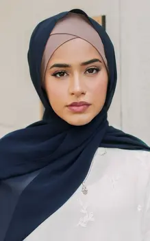 Musulman jersey interior hijab capace de bumbac frunte crucea turban islamic underscarf capota femme musulmani turbante mujer india pălărie