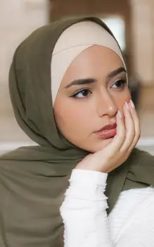 Musulman jersey interior hijab capace de bumbac frunte crucea turban islamic underscarf capota femme musulmani turbante mujer india pălărie