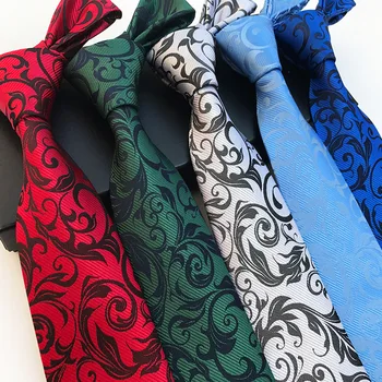 8cm Lux Legături Cadou pentru Barbati Phoenix Floare Floral Jacquard Țesute Cravată Roșu Negru Verde Albastru Gri Mov Rochie Formale Gât Cravată
