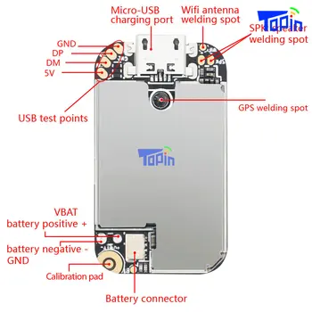 Noi ZX303 PCBA GPS Tracker GSM GPS Wifi LBS Localizare Alarma SOS Web APP de Urmărire TF Card Înregistrator de Voce, SMS-uri de Coordonate Sistem Dual