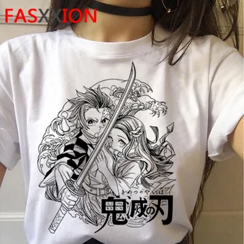 Kimetsu nu yaiba demon slayer tricou femei graphic top teuri anime Japonez tricou harajuku kawaii streetwear punk t-shirt