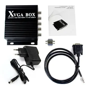 XVGA Cutie RGB RGBS RGBHV MDA, CGA EGA VGA Industriale Monitor Video Converter cu NOI Conectați Adaptorul de Alimentare Negru Digitale NOI