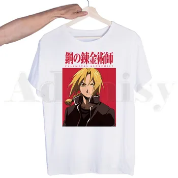 Anime Fullmetal Alchemist Edward Elric Japonia Manga Harajuku Barbati Tricou de Imprimare Tees T-shirt de sex Masculin Topuri Hip Hop Casual Tricou