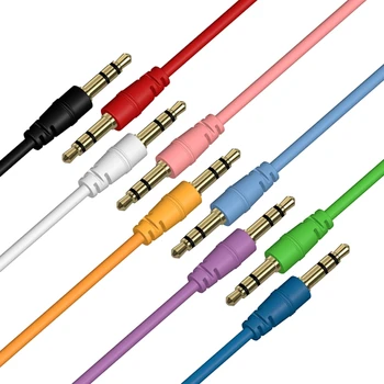 100buc Aux Cablu de sex Masculin la Cablu Audio de sex Masculin colorate Audio Auto 3 5 mm Jack Plug de sex Masculin/de sex Masculin ieftine Cablu AUX Pentru casti MP3 mai ieftin