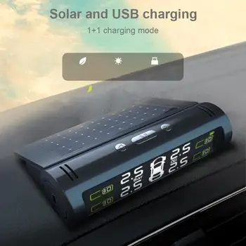 Smart Auto TPMS Monitorizare a Presiunii în Pneuri Sistem de Energie Solară Digital Display LCD Auto Sisteme de Alarmă de Securitate de Presiune în Pneuri