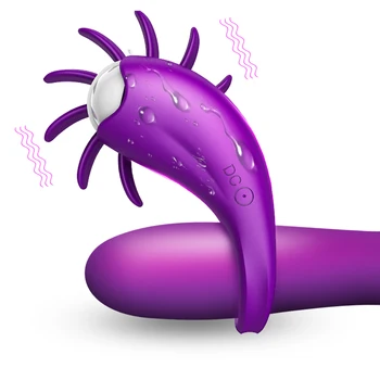 IKOKY Rotație Oral Limba Lins Vagin Vibrator de Masaj Clitoris Stimula Jucarii Sexuale pentru Cupluri Flirt Penis Vibrator Inel