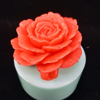 3D Rose floare matrite de silicon pentru a face săpun DIY fondant cake decoration matrite realizate manual din silicon trandafir matrite
