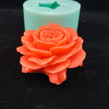 3D Rose floare matrite de silicon pentru a face săpun DIY fondant cake decoration matrite realizate manual din silicon trandafir matrite