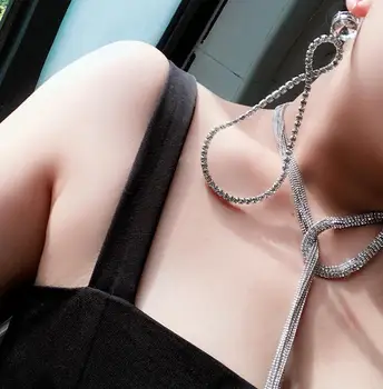 Dominat de Femei de Moda Noua creativ Lung Cristal Lanț Pulover Lanț de Șirag de mărgele Colier cu Franjuri