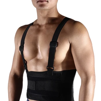 Talie reglabila Centura de Sprijin Bărbați Lombare Fitness Haltere de Rulare Spate Centura cu Bretele Respirabil XXL