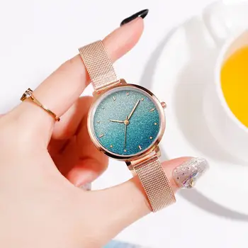 De Vânzare la cald Casual Femei Ceasuri de Moda de Lux Cerul Înstelat Plasă de Femei Ceas Doamnelor Ceas Feminino Zegarki Damskie Reloj Mujer