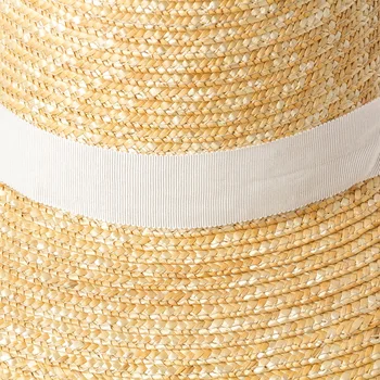 USPOP 2020 Nou pălării de vară pentru femei de grau natural, pălării de paie de înaltă top plat lungă panglică dantelă-up pălării de soare margine largă palarii de plaja