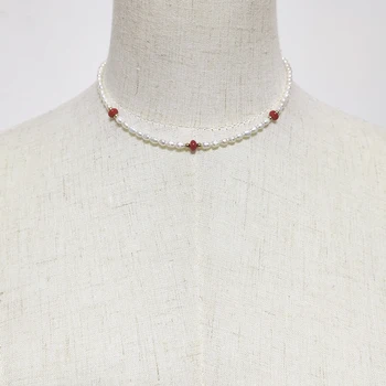 Rafinat mic naturale colier de perle doamnelor chic design de artă de bijuterii reglabil scurt colier 2020 accesorii de moda