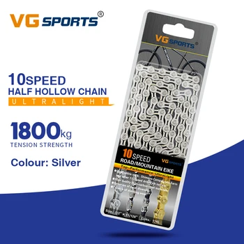 VG Sport Ultralight Lanț de Bicicletă pe Jumătate Plin Gol de Munte Biciclete Rutier în Lanț 10 Viteza 116L Ciclism MTB Aur/Argint Piese Origina