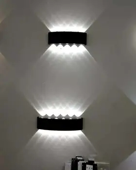 Modern Aluminiu cu Led 10W 12W Lumina de Perete IP66 Piscină Interioară, Sus, Jos Acasă Decor Scari Culoar Dormitor Fundal Lampă de Perete Sconces