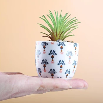 Mini Artificiale Fals Faux Planta Suculenta cu Vase pentru Biroul de Acasă Decor