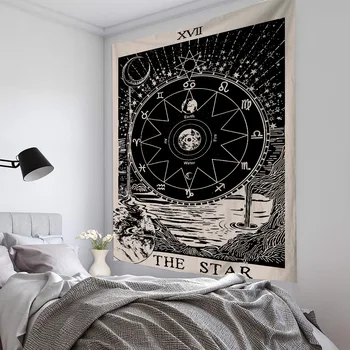 Tarot tapiserie Astrologie, Divinație vrăjitorie psihedelice agățat de perete de Fundal Pânză Soare și Lună Model Patura decor acasă