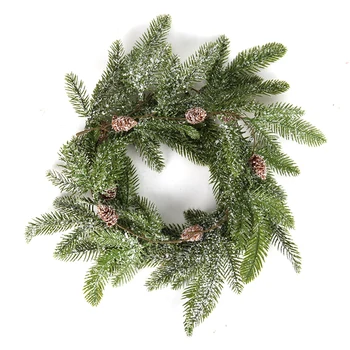 Crăciun roșu boabe Conuri de pin verde zăpadă ramură decoratiuni de Craciun pentru casa navidad plante artificiale natal coronita ghirlanda
